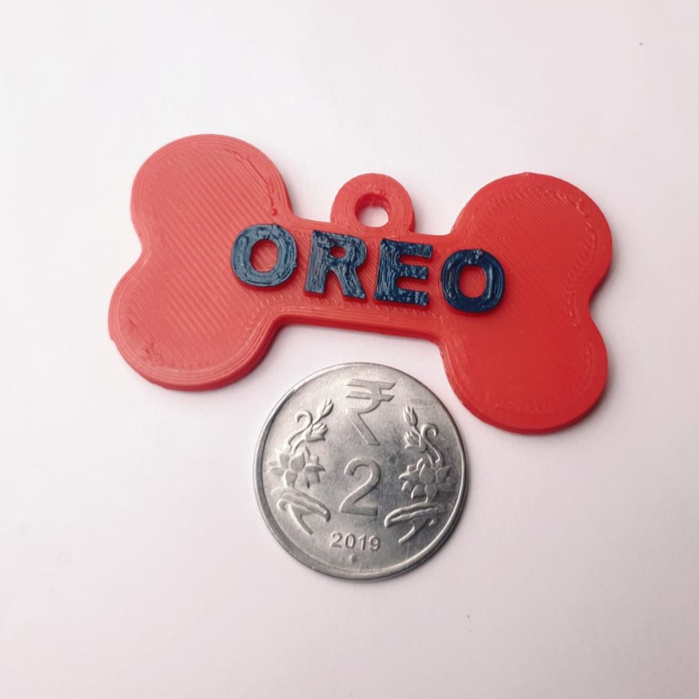 Pet Name Tag 3D PrintedD1 6cm The 3D